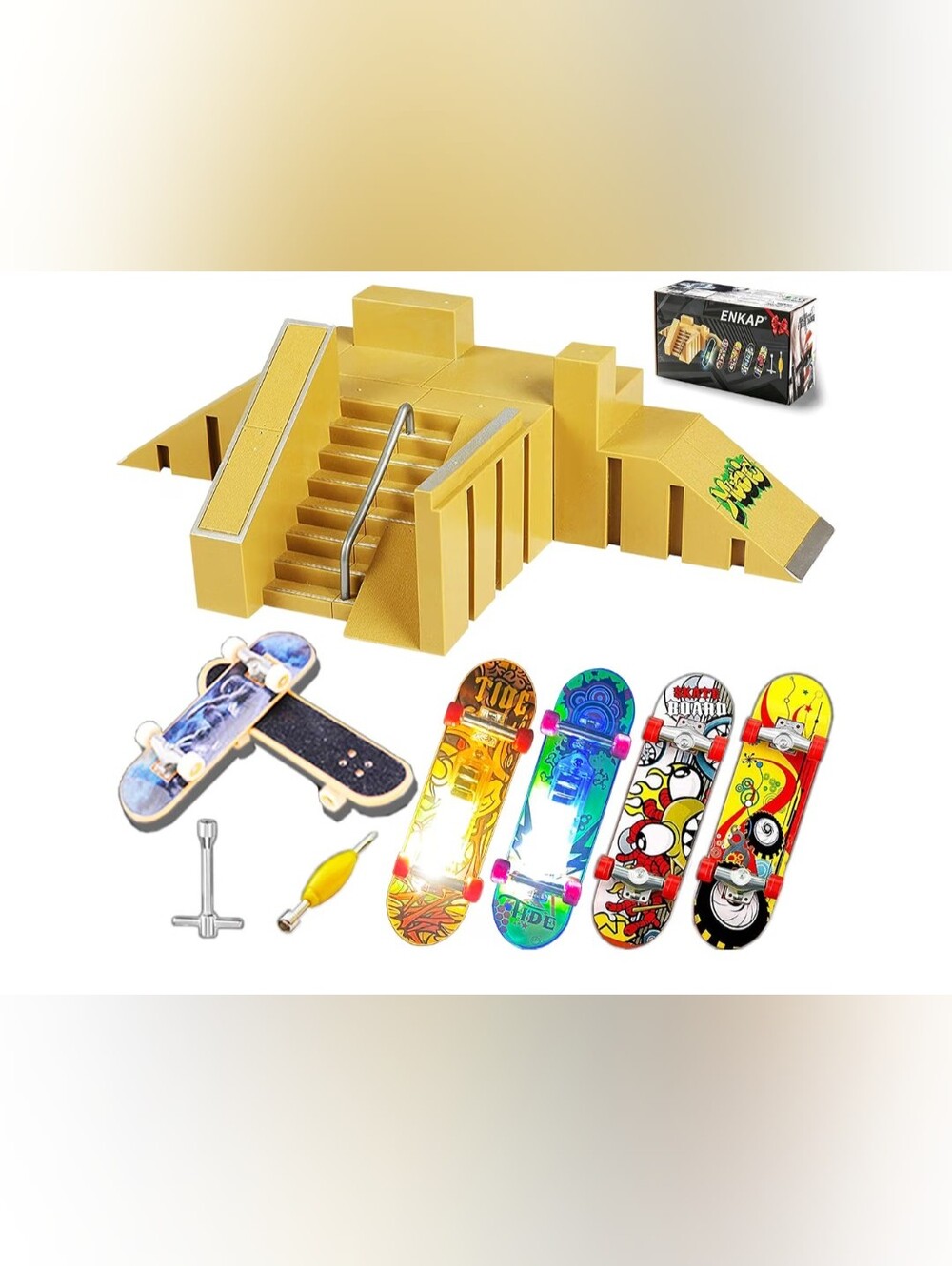 BNIP Fingerboard Skatepark Set - Keen Mini Skate Ramps